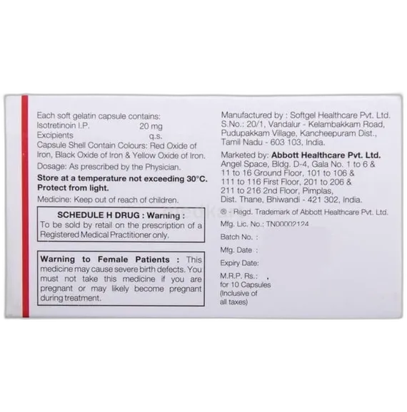 tufacne 20mg capsule 10's